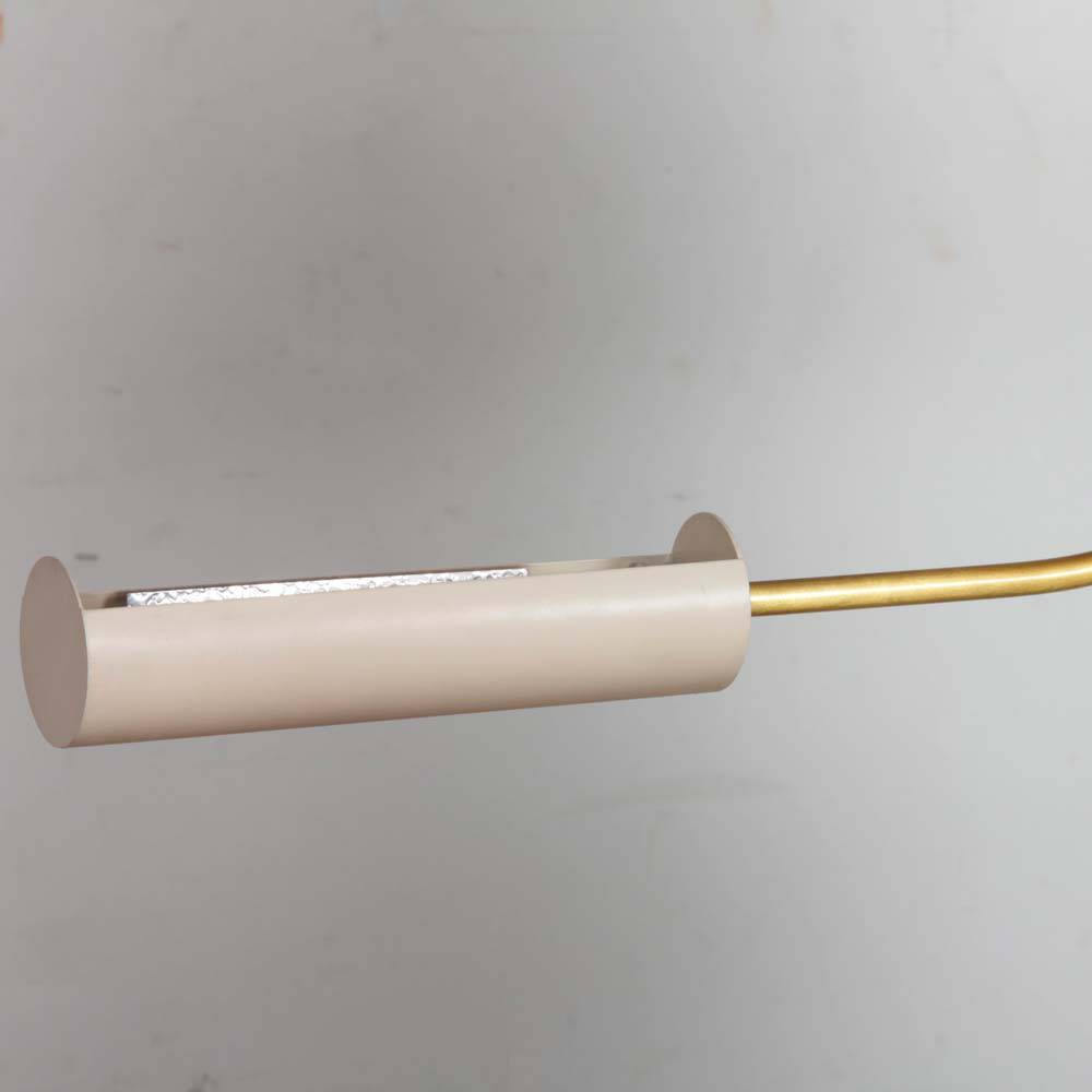 Metal pendant light produced by Lucien Gau, 1980