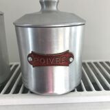 Lot of 4 aluminum spice jars