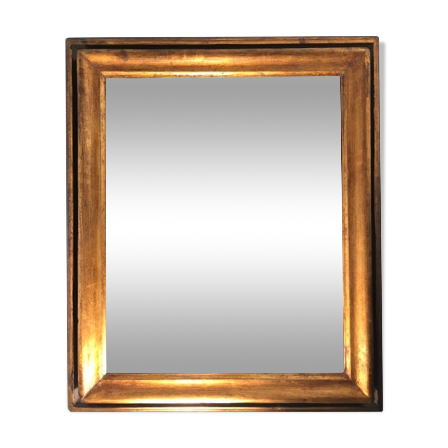 Old gilded wood mirror 48 x 40 cm early 20th century