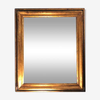 Miroir ancien bois doré 48 x 40 cm début XXe