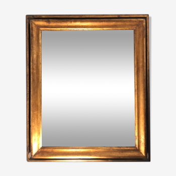 Old gilded wood mirror 48 x 40 cm early 20th century