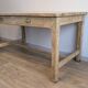 Old farmhouse table in solid cherry wood with drawers, 140 cm.