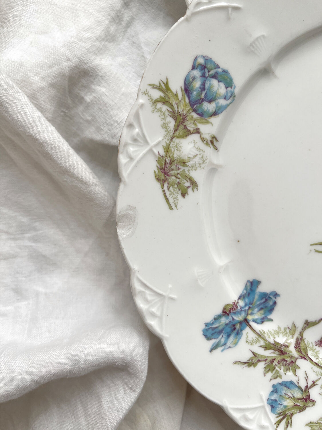 Low Limoges porcelain compote dish