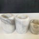 Vintage marble candle holder trio