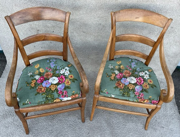Pair of mulched armchairs