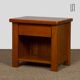 Vintage solid elm bedside table, 1980