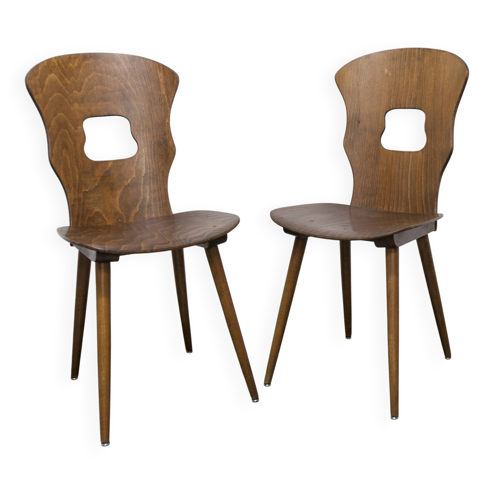 Paire de chaises Baumann modèle Gentiane 1960