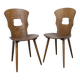 Paire de chaises Baumann modèle Gentiane 1960