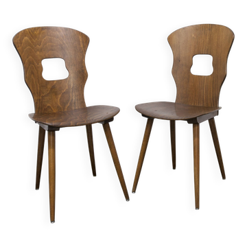 Pair of Baumann chairs model Gentiane 1960