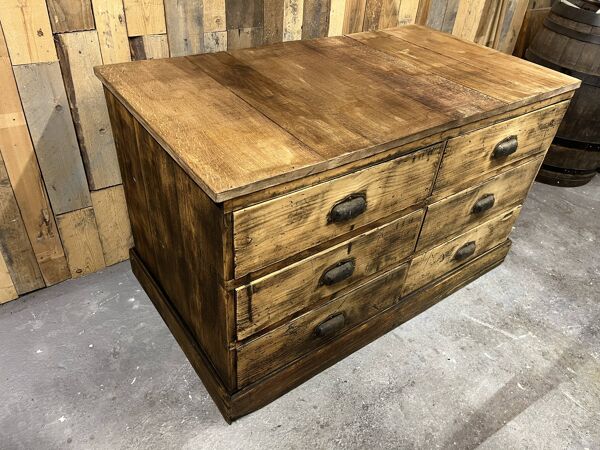 Meuble de métier en bois ancien chaussure