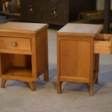 Pair of oak bedside tables from the 1960s