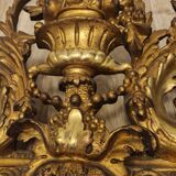 Miroir Napoléon III en stuc doré
