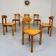 Lot de 6 chaises en pin massif design scandinave Reiner Daumiller