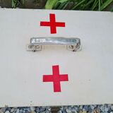 Portable pharmacy box made of vintage wood