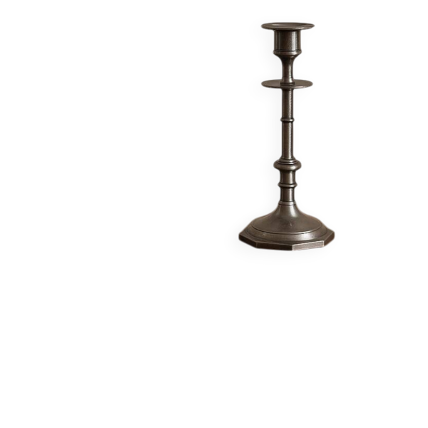 Bougeoir en métal – pied octogonal