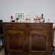 Antique high buffet in solid wood from the late 19th to early 20th century.