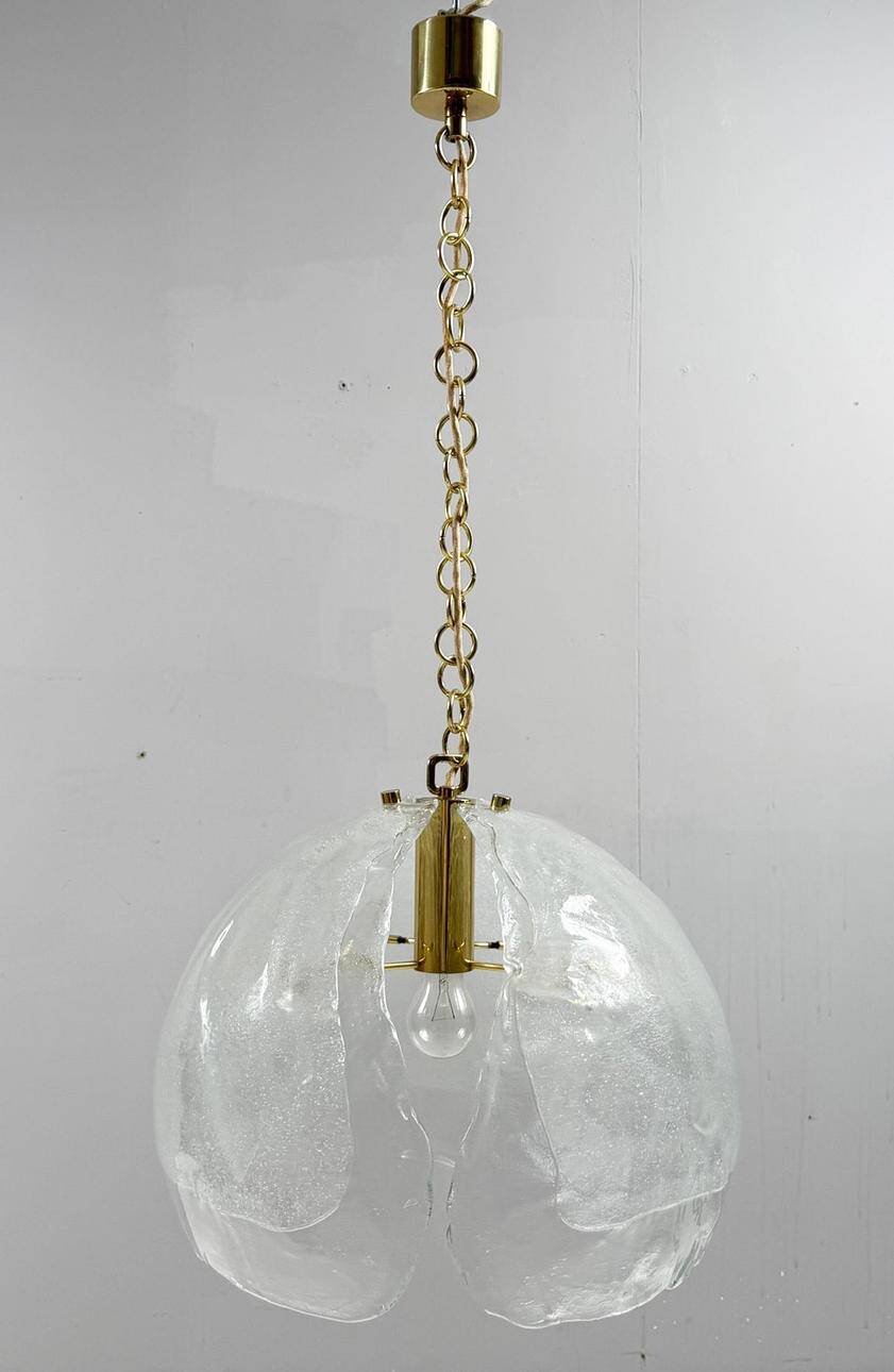 Kaiser Leuchten. Ceiling lamp/pendant lamp, Murano glass, Germany, 1960s.