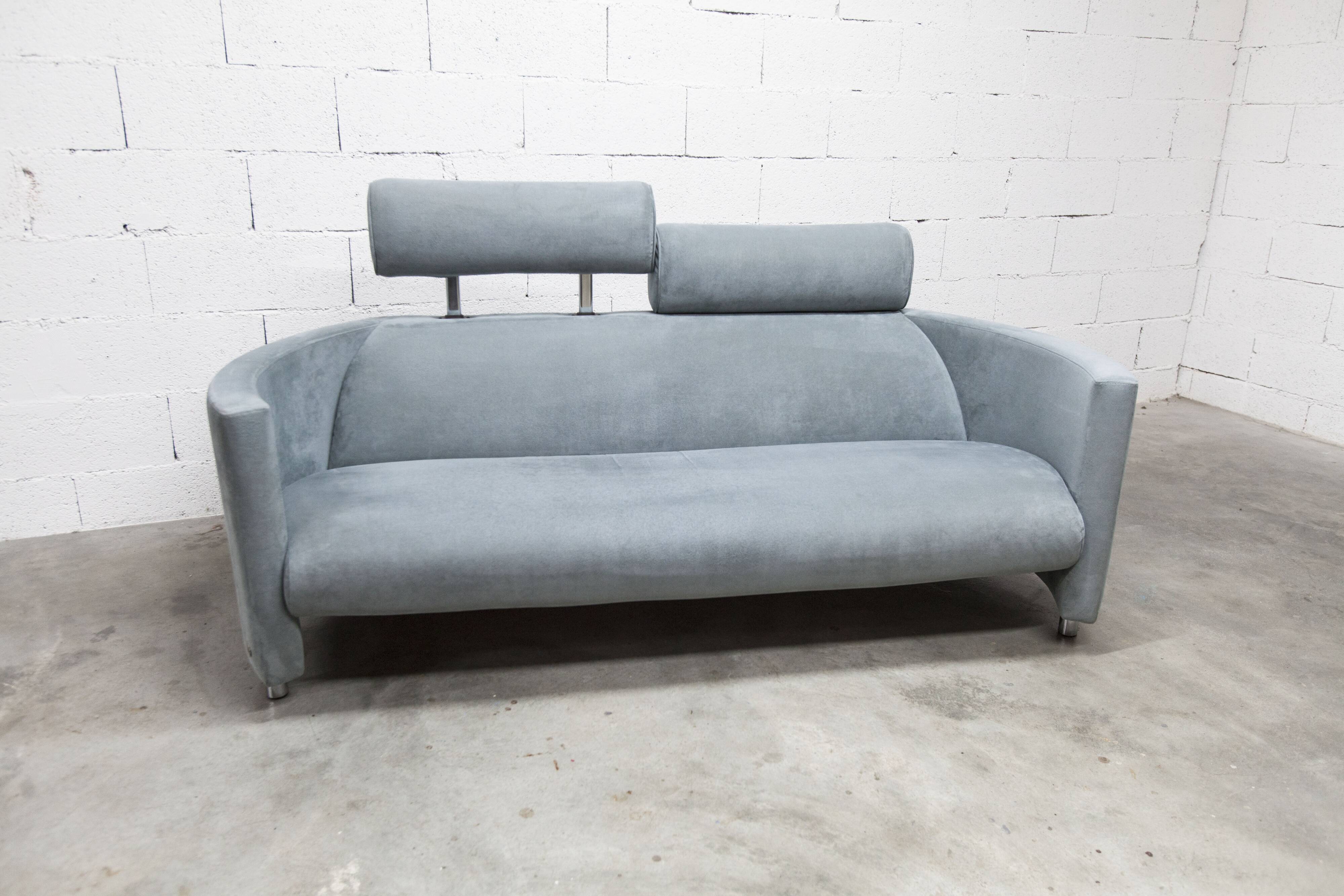 Negresco Sofa Design Bernard Massot for Neology France Moiré Velvet