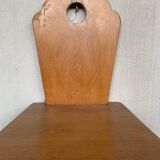 Série de 4 chaises bistrot rustique brutaliste en bois clair
