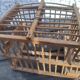 Old wooden bird transport cage