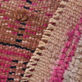 3x10 pastel pink & blue vintage rug