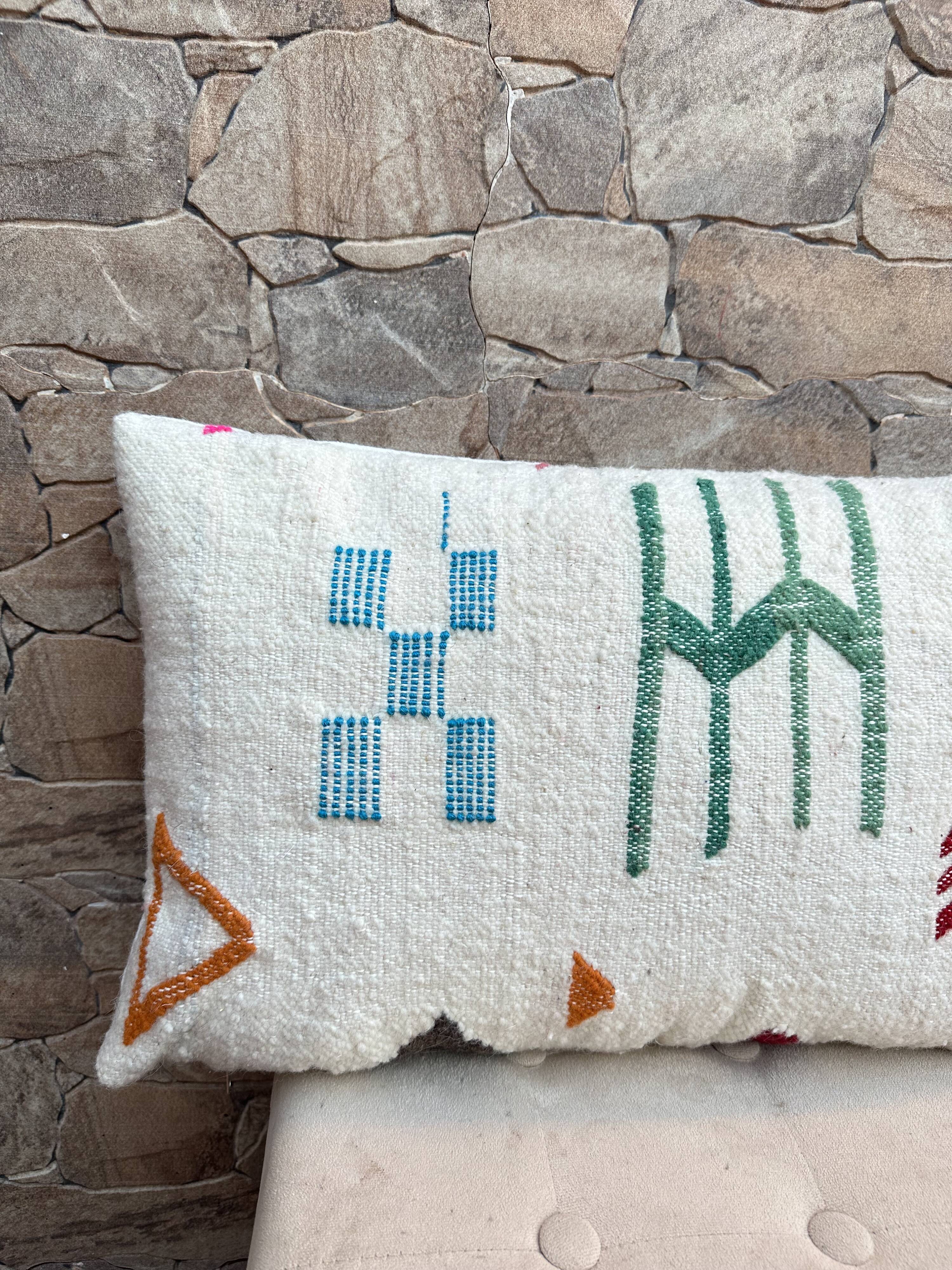 Moroccan pillowcase, Berber cushion cover, woven pillowcase
