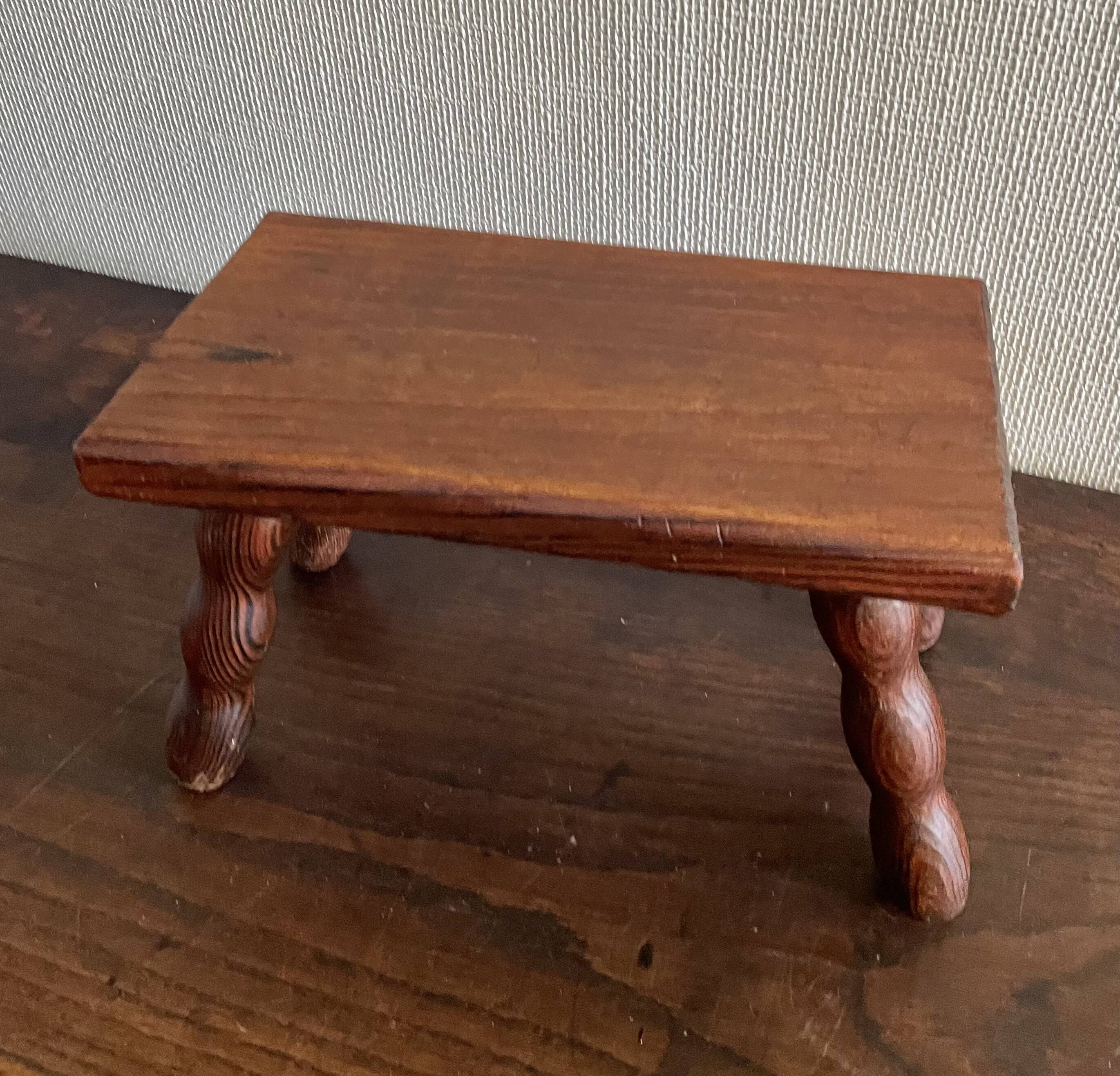 Wooden footrest stool
