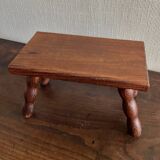 Wooden footrest stool