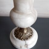 Pair of alabaster lamp feet