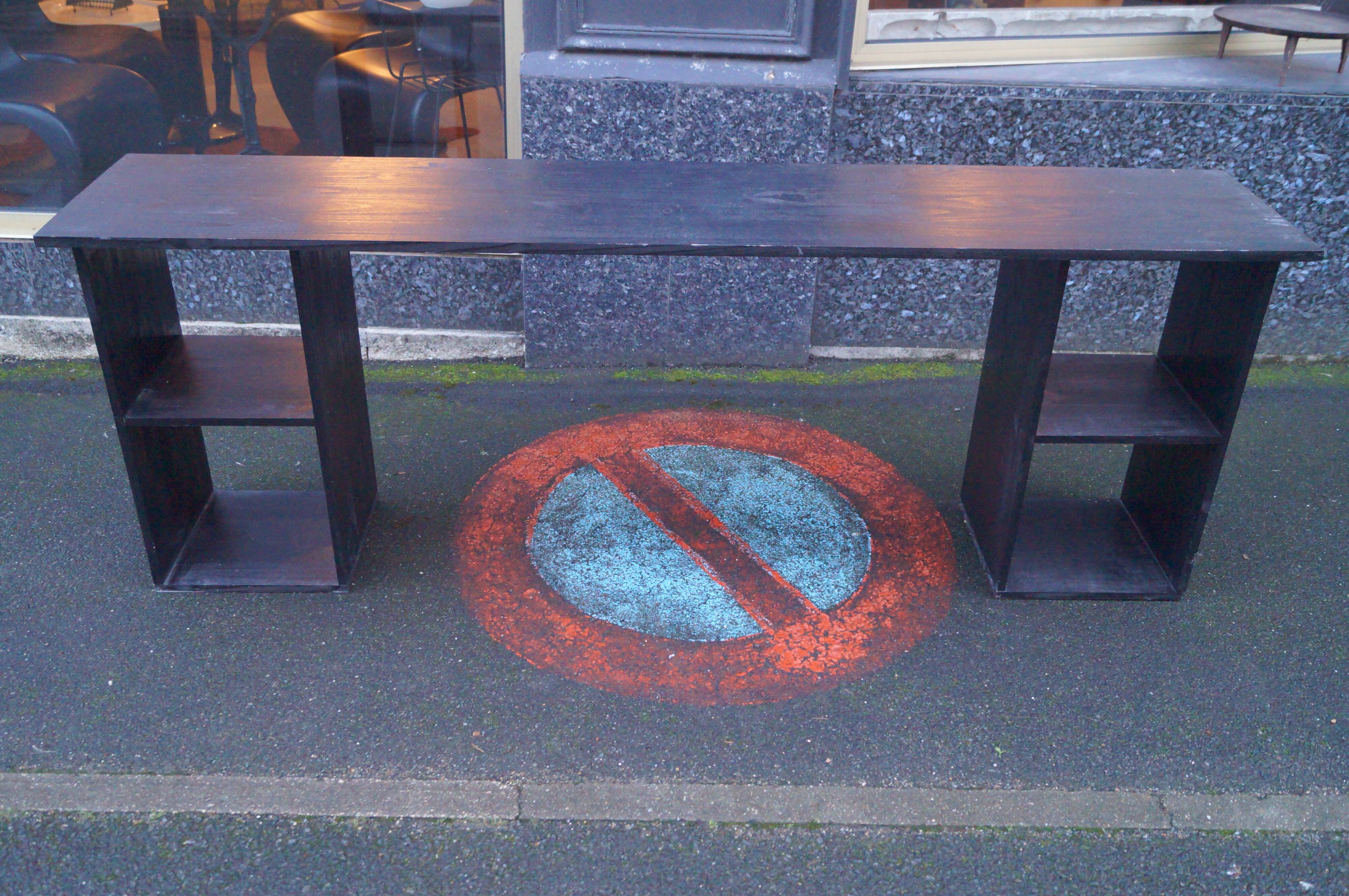 Modernist solid wood console