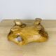 Brutalist olive wood fruit bowl