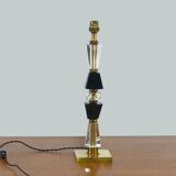 Hollywood Regency lamp foot in vintage crystal