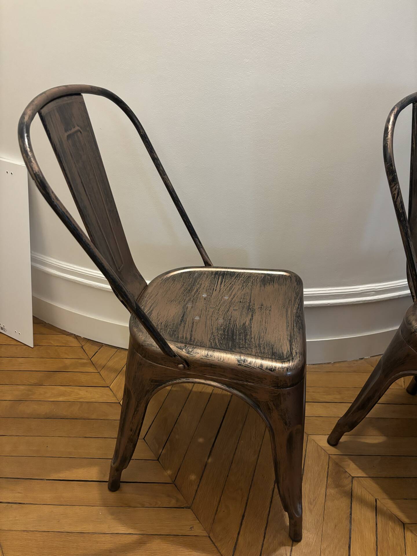Set of 4 Boston chairs in patinated bronze metal – Westwing ni