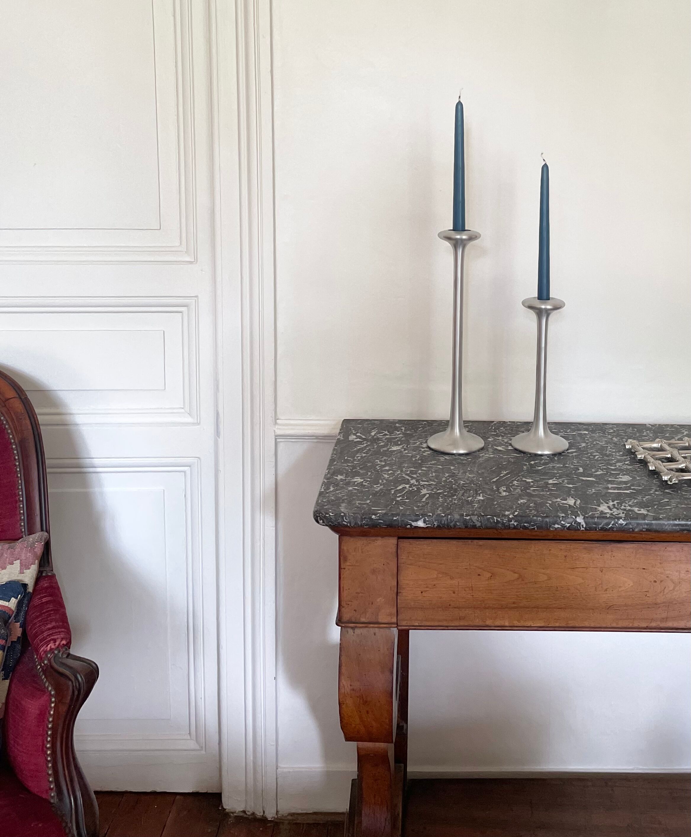 Ikea brushed aluminum candle holders kagla model