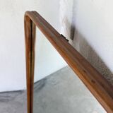 Miroir scandinave en teck massif 1970