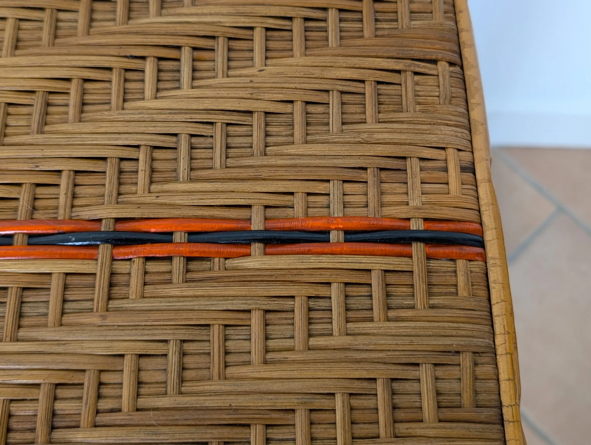 Wood and rattan table 1920