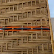 Wood and rattan table 1920