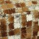 Vintage Square Pouf Goat Leather Patchwork Mosaic Pattern