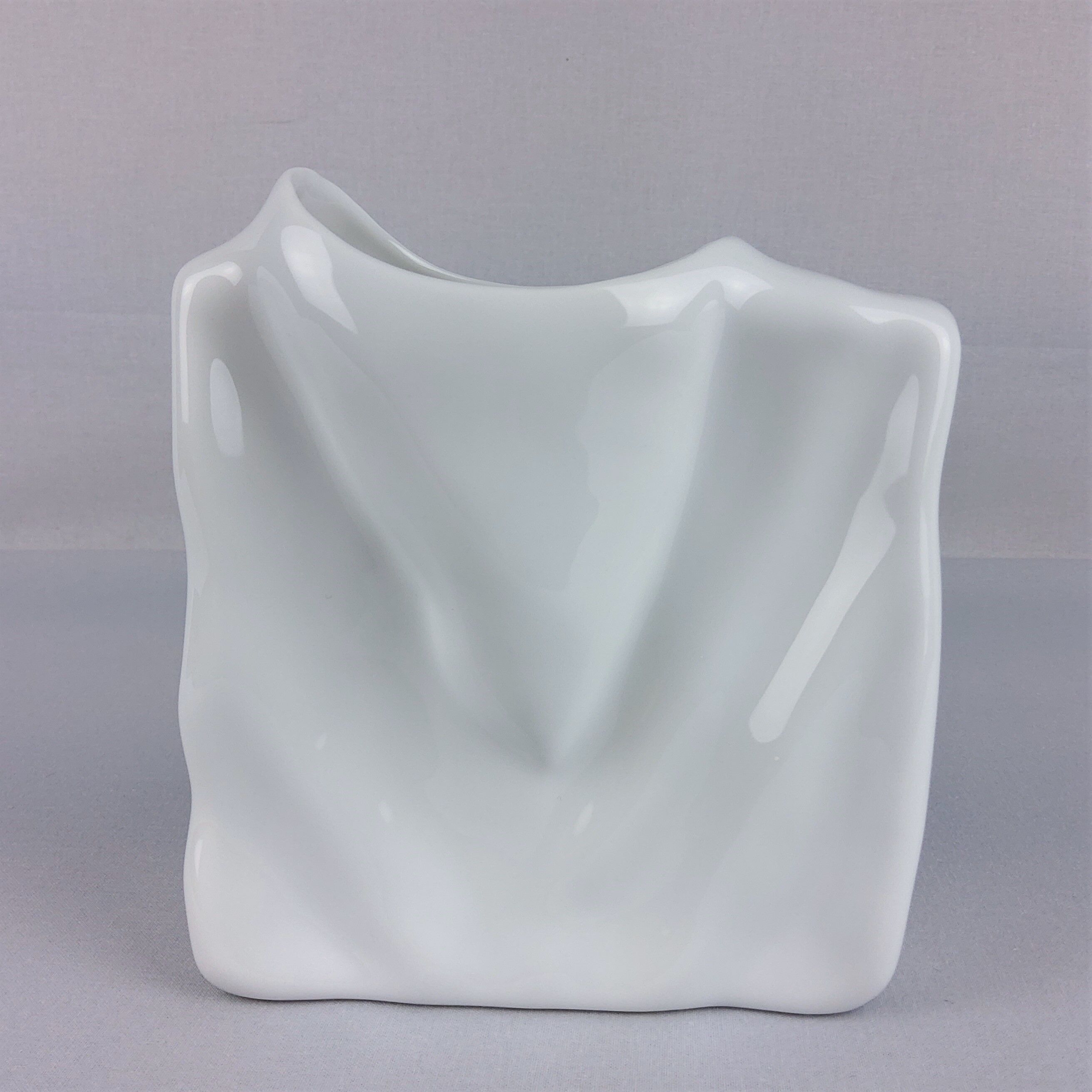 Porcelain white vase Eschenbach 1980