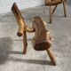 Paire de chaises en bois art populaire