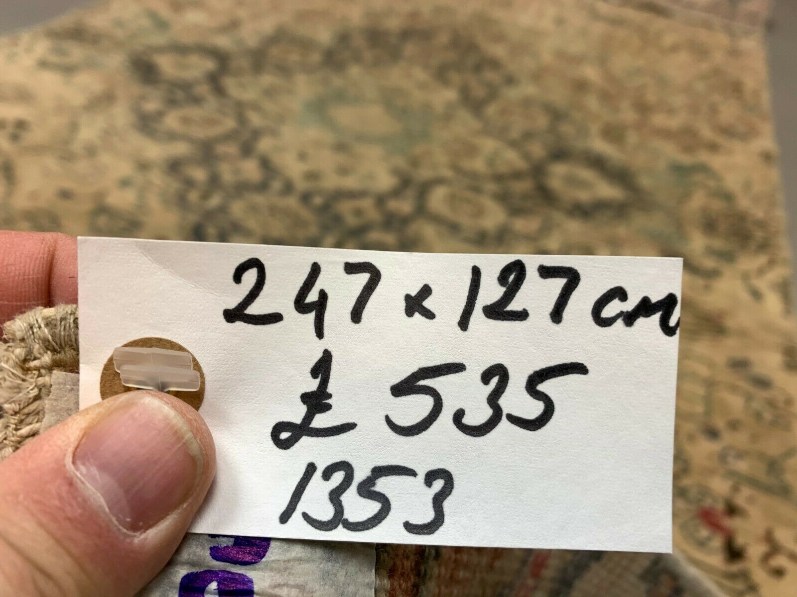 Turkish rug 247x127 cm wool