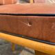 4 vintage chairs 1950 mid-century Scandinavian compass feet imitation leather Skaï