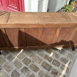 Louis XV style sideboard in walnut and marble