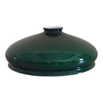 Vintage suspension lamp in emerald green opaline