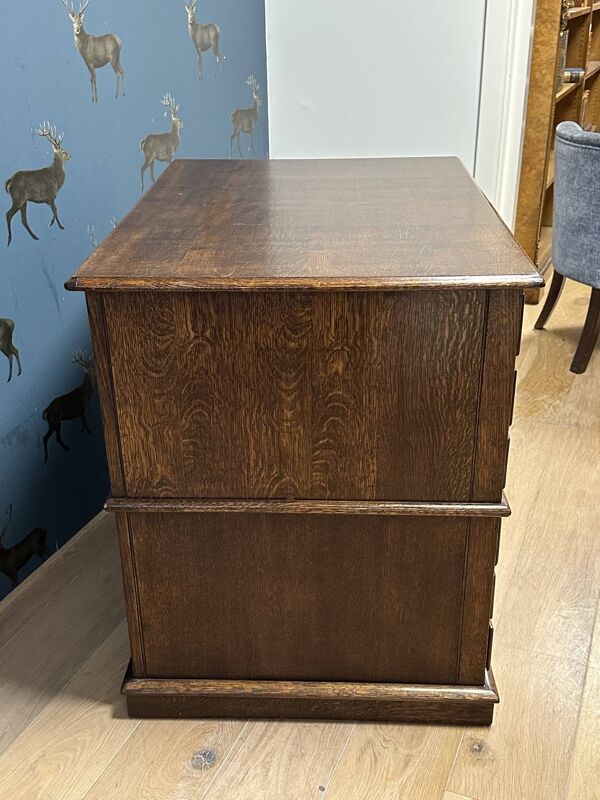 Cabinet de dessin en chêne ancien / cabinet de cartes / cabinet d'architecte