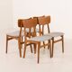 Danish mid century chairs, set of 4, 1960s