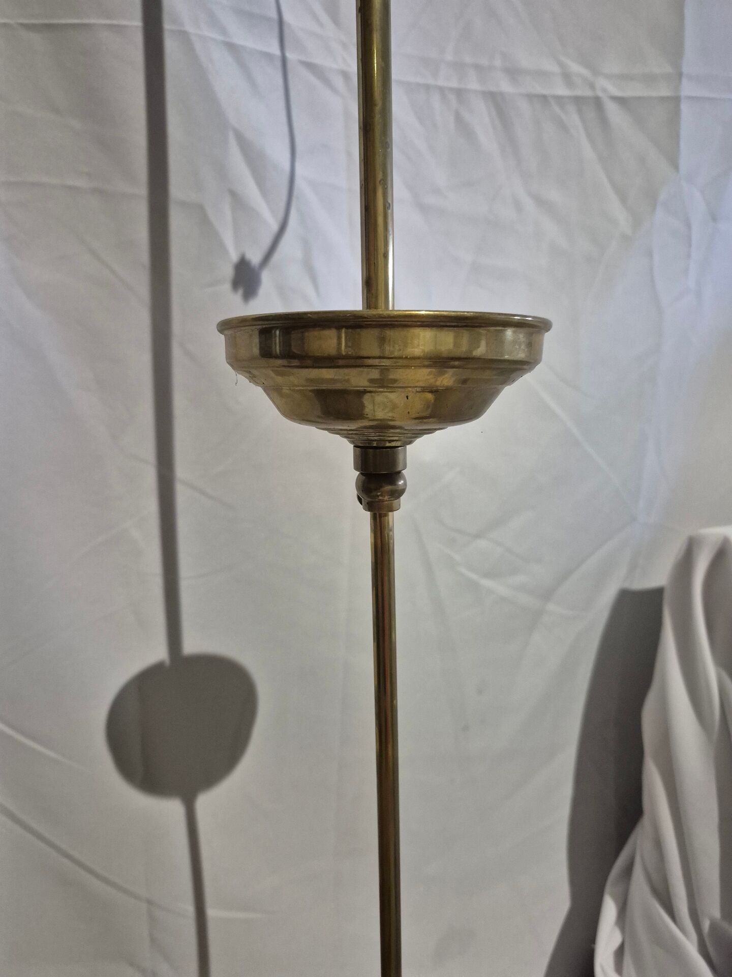 Opaline green white with brass billiard pool lamp 110-150 cm 3 shades