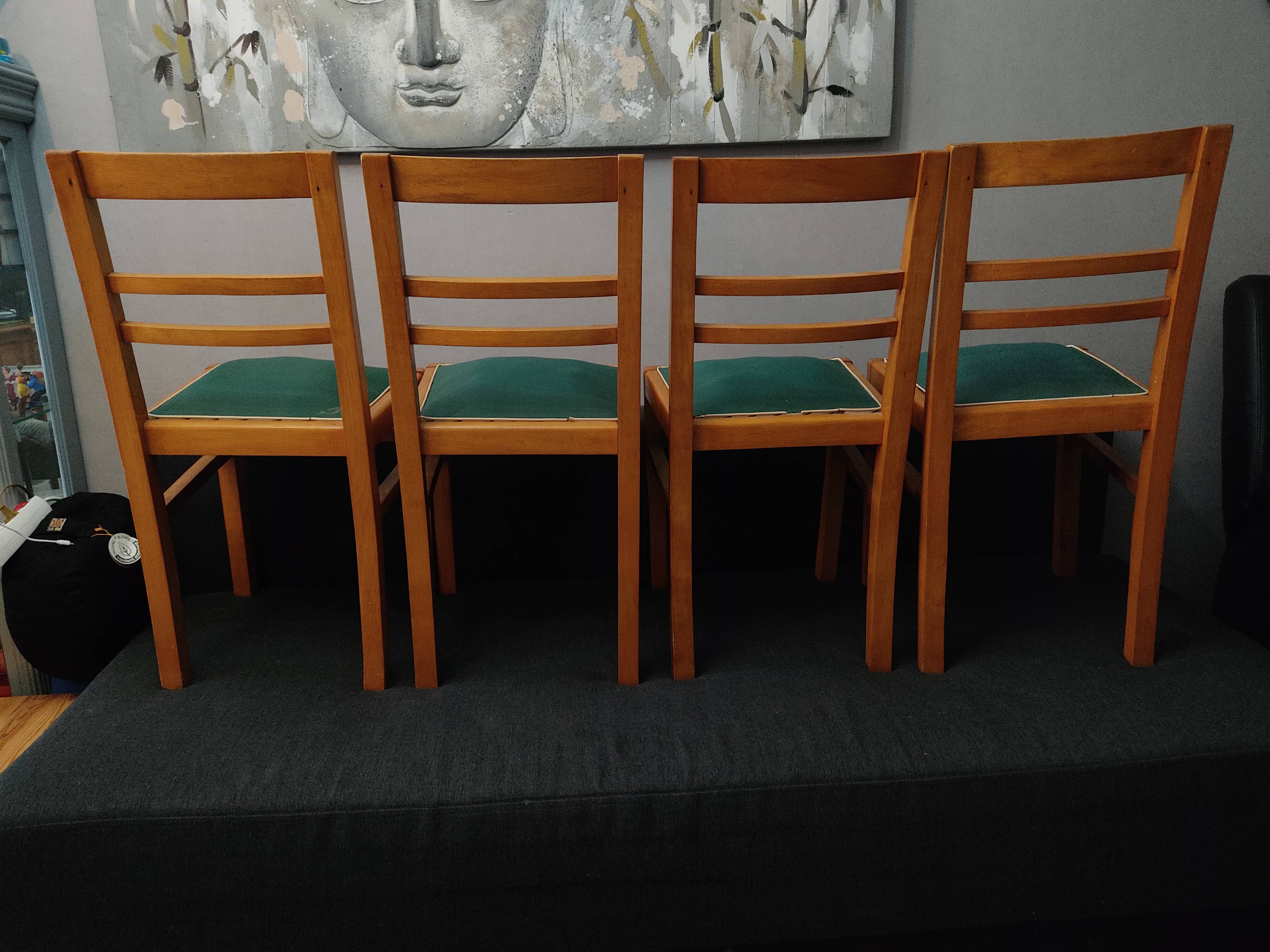 4 vintage bistro chairs 1950