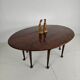 Antique English drop-leaf dining table – Victorian – 8 legs – oval shape – seats 8