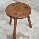 Vintage stool side table oak wood